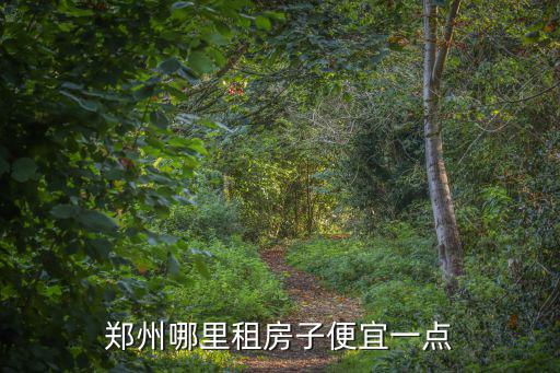 鄭州哪里租房子便宜一點