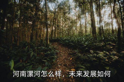 未來漯河市的發展潛力怎么樣,河南漯河怎么樣