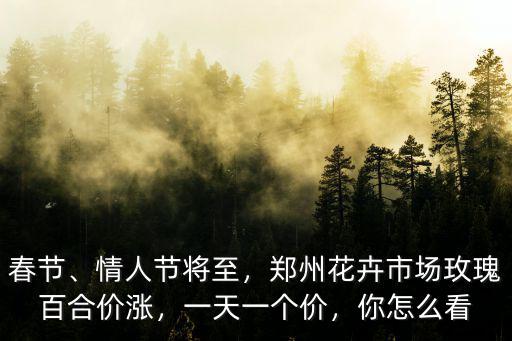 春節、情人節將至，鄭州花卉市場玫瑰百合價漲，一天一個價，你怎么看