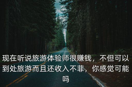 現(xiàn)在聽說旅游體驗師很賺錢，不但可以到處旅游而且還收入不菲，你感覺可能嗎