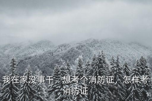 我在家沒事干，想考個消防證，怎樣考消防證