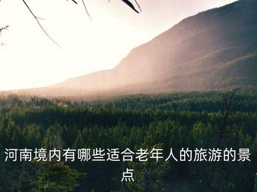 河南境內有哪些適合老年人的旅游的景點