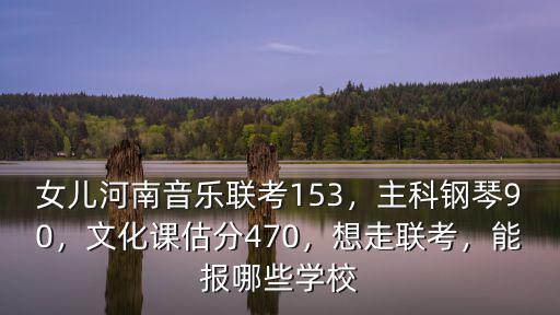 女兒河南音樂聯考153，主科鋼琴90，文化課估分470，想走聯考，能報哪些學校
