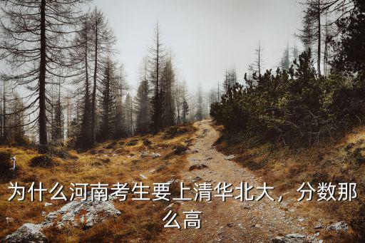 為什么河南考生要上清華北大，分數(shù)那么高