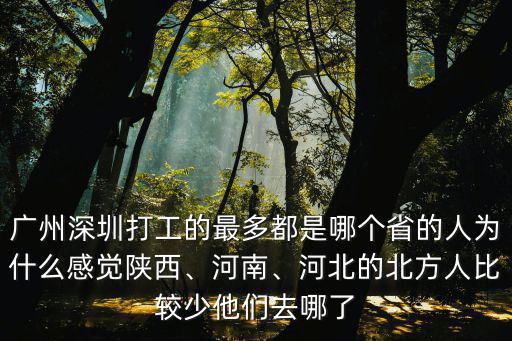 廣州深圳打工的最多都是哪個(gè)省的人為什么感覺陜西、河南、河北的北方人比較少他們?nèi)ツ牧? class=