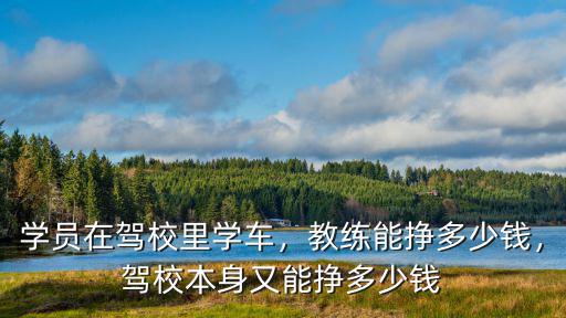 學員在駕校里學車，教練能掙多少錢，駕校本身又能掙多少錢