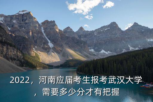 在河南武校考多少分能上大學(xué),河南應(yīng)屆考生報(bào)考武漢大學(xué)