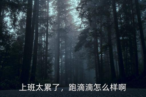 上班太累了，跑滴滴怎么樣啊