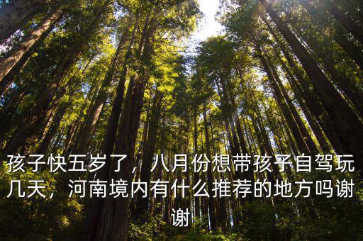 河南境內帶孩子自駕游去哪里好玩,八月份想帶孩子自駕玩幾天