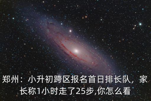 鄭州：小升初跨區報名首日排長隊，家長稱1小時走了25步,你怎么看