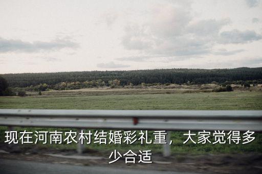現在河南農村結婚彩禮重，大家覺得多少合適