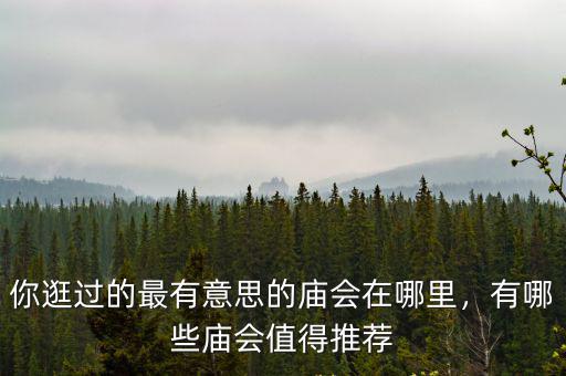 你逛過的最有意思的廟會在哪里，有哪些廟會值得推薦