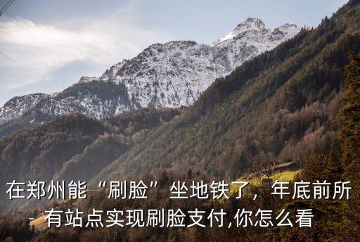 怎么開通鄭州地鐵刷臉,在鄭州能刷臉坐地鐵了