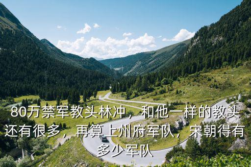 80萬禁軍教頭林沖，和他一樣的教頭還有很多，再算上州府軍隊，宋朝得有多少軍隊