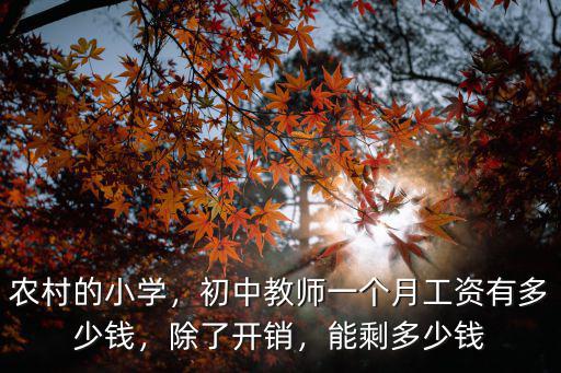 農村的小學，初中教師一個月工資有多少錢，除了開銷，能剩多少錢