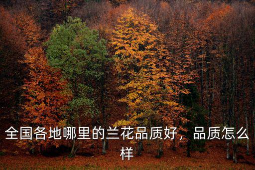 信陽哪里的蘭花最好,全國各地哪里的蘭花品質好