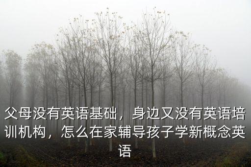 父母沒有英語基礎，身邊又沒有英語培訓機構，怎么在家輔導孩子學新概念英語