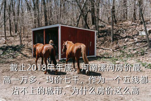 截止2018年年底，河南漯河房價最高一萬多，均價七千，作為一個五線都沾不上的城市，為什么房價這么高