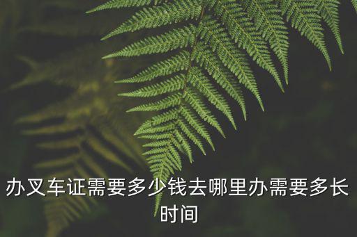 安陽辦叉車證要多少錢,辦叉車證要多少錢