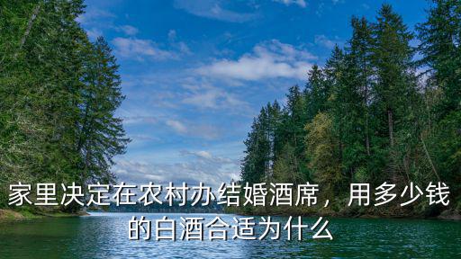 家里決定在農村辦結婚酒席，用多少錢的白酒合適為什么