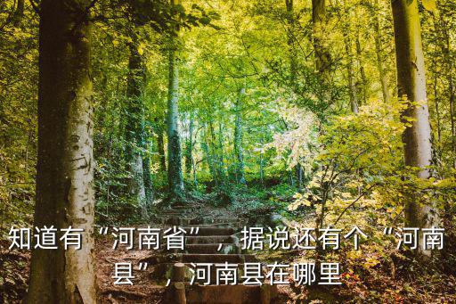 知道有“河南省”，據(jù)說還有個(gè)“河南縣”，河南縣在哪里
