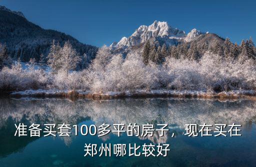 準備買套100多平的房子，現在買在鄭州哪比較好