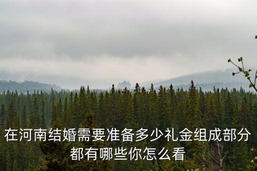 在河南結婚需要準備多少禮金組成部分都有哪些你怎么看