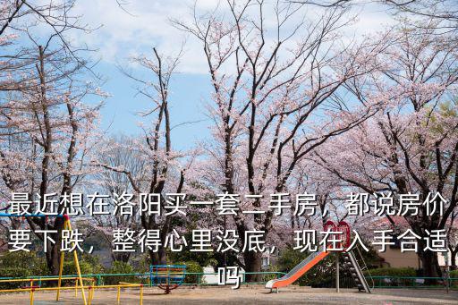 最近想在洛陽買一套二手房，都說房價要下跌，整得心里沒底，現在入手合適嗎
