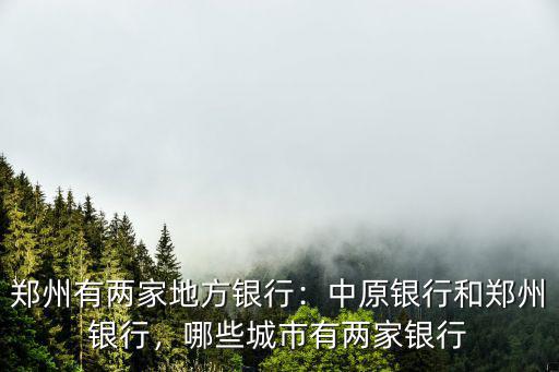 中原銀行鄭州分行有多少支行,中原銀行和鄭州銀行