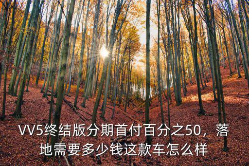 VV5終結版分期首付百分之50，落地需要多少錢這款車怎么樣
