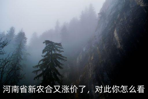 河南今年醫(yī)療怎么又漲價(jià)了,今年新農(nóng)合又漲價(jià)了