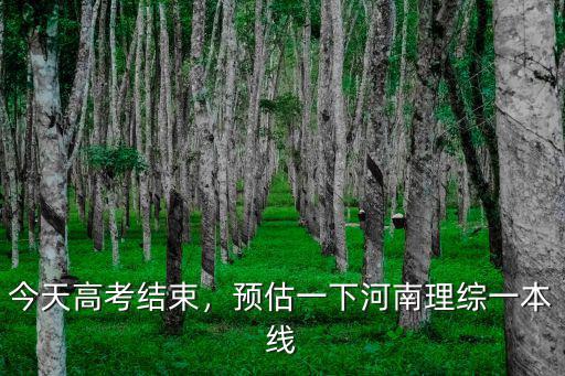 今天高考結束，預估一下河南理綜一本線