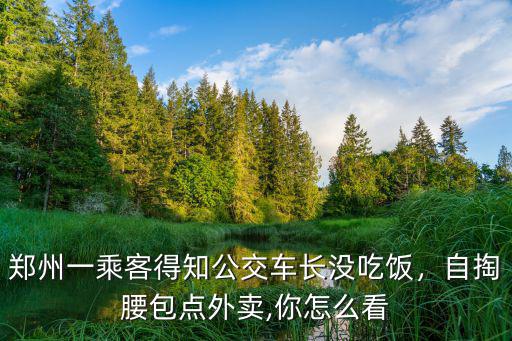 鄭州一乘客得知公交車長沒吃飯，自掏腰包點外賣,你怎么看