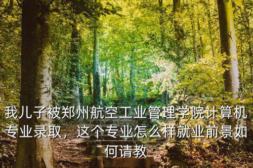 我兒子被鄭州航空工業(yè)管理學(xué)院計(jì)算機(jī)專業(yè)錄取，這個(gè)專業(yè)怎么樣就業(yè)前景如何請(qǐng)教