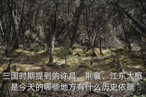 三國時期提到的許昌、荊襄、江東大概是今天的哪些地方有什么歷史依據