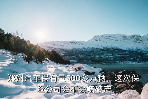 鄭州汽車保有量500多萬輛，這次保險公司會不會賠破產