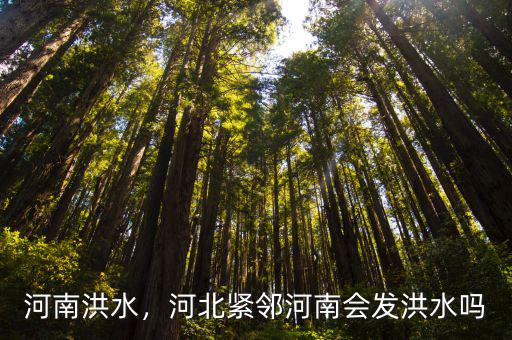 河南洪水，河北緊鄰河南會發洪水嗎