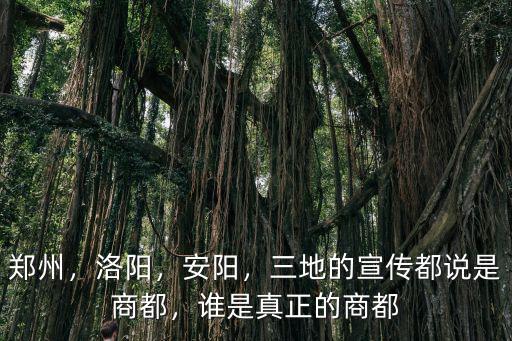 鄭州，洛陽，安陽，三地的宣傳都說是商都，誰是真正的商都