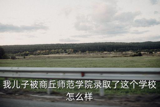 我兒子被商丘師范學院錄取了這個學校怎么樣