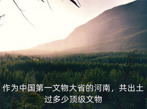 安陽殷墟出土了多少文物,共出土過多少頂級文物