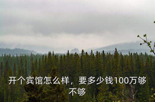 開個賓館怎么樣，要多少錢100萬夠不夠