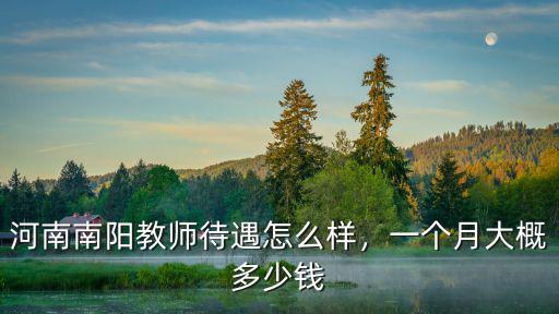 南陽市長一個月工資多少,在南陽市一個月工資多少夠花