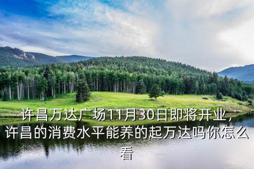 許昌萬達廣場11月30日即將開業，許昌的消費水平能養的起萬達嗎你怎么看