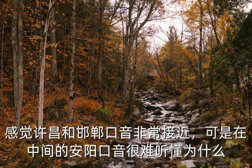 許昌口音和哪里的像,感覺許昌和邯鄲口音非常接近