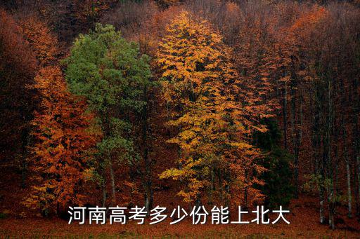 河南高考多少份能上北大