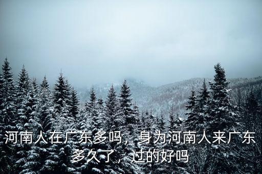 廣東人在河南哪里比較多,河南人在廣東多嗎
