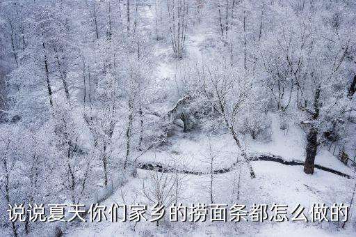 說說夏天你們家鄉的撈面條都怎么做的
