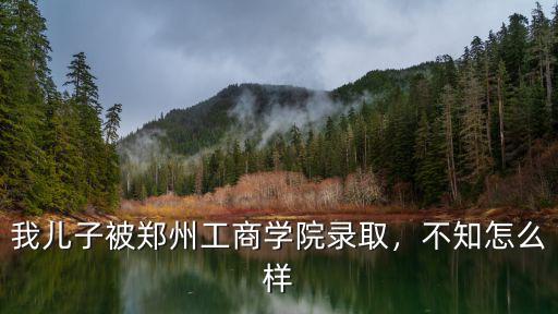 我兒子被鄭州工商學院錄取，不知怎么樣