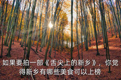 如果要拍一部《舌尖上的新鄉》，你覺得新鄉有哪些美食可以上榜