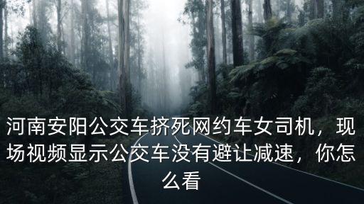河南安陽公交車擠死網約車女司機，現場視頻顯示公交車沒有避讓減速，你怎么看